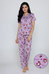 Zivame Toy Story Knit Cotton Pyjama Set - Orchid Bloom — thumbnail 1